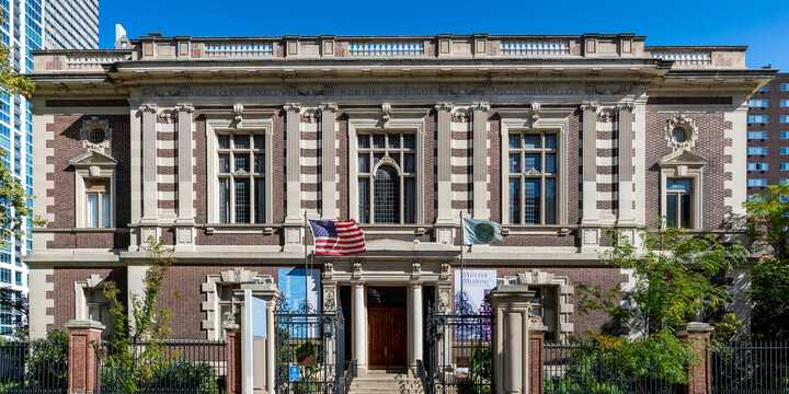 Ornate brick-and-stone facade of the Mütter Museum in Center City Philadelphia